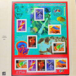 Collection timbres de France 2001-2002 neufs** et oblitérés complet en album Safe.