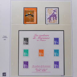 Collection timbres de France 2001-2002 neufs** et oblitérés complet en album Safe.