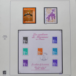Collection timbres de France 2001-2002 neufs** et oblitérés complet en album Safe.