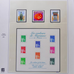 Collection timbres de France 2001-2002 neufs** et oblitérés complet en album Safe.