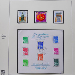 Collection timbres de France 2001-2002 neufs** et oblitérés complet en album Safe.