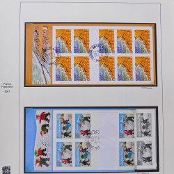 Collection timbres de France 2001-2002 neufs** et oblitérés complet en album Safe.
