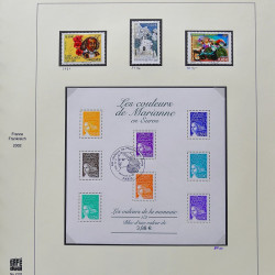 Collection timbres de France 2001-2002 neufs** et oblitérés complet en album Safe.