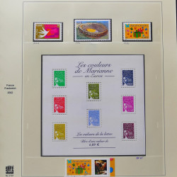 Collection timbres de France 2001-2002 neufs** et oblitérés complet en album Safe.