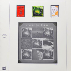 Collection timbres de France 2001-2002 neufs** et oblitérés complet en album Safe.