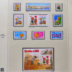 Collection timbres de France 2001-2002 neufs** et oblitérés complet en album Safe.