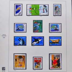 Collection timbres de France 2001-2002 neufs** et oblitérés complet en album Safe.