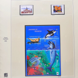 Collection timbres de France 2001-2002 neufs** et oblitérés complet en album Safe.