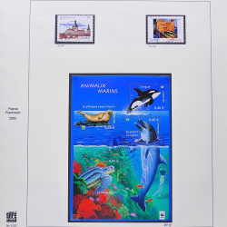 Collection timbres de France 2001-2002 neufs** et oblitérés complet en album Safe.