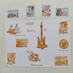 Collection timbres de France 2001-2002 neufs** et oblitérés complet en album Safe.