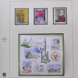 Collection timbres de France 2001-2002 neufs** et oblitérés complet en album Safe.