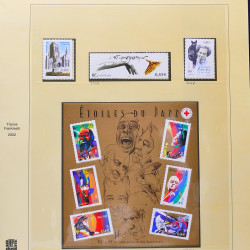 Collection timbres de France 2001-2002 neufs** et oblitérés complet en album Safe.