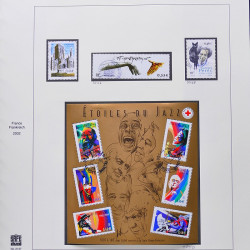 Collection timbres de France 2001-2002 neufs** et oblitérés complet en album Safe.