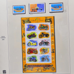 Collection timbres de France 2001-2002 neufs** et oblitérés complet en album Safe.