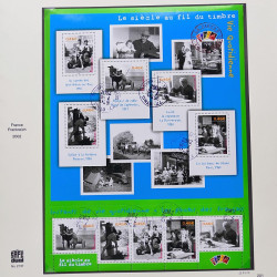 Collection timbres de France 2001-2002 neufs** et oblitérés complet en album Safe.