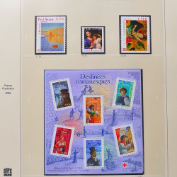 Collection timbres de France 2003-2004 neufs** et oblitérés complet en album Safe.