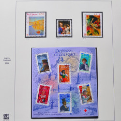Collection timbres de France 2003-2004 neufs** et oblitérés complet en album Safe.