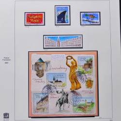Collection timbres de France 2003-2004 neufs** et oblitérés complet en album Safe.