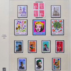 Collection timbres de France 2003-2004 neufs** et oblitérés complet en album Safe.