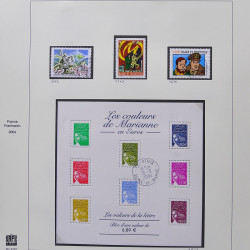 Collection timbres de France 2003-2004 neufs** et oblitérés complet en album Safe.
