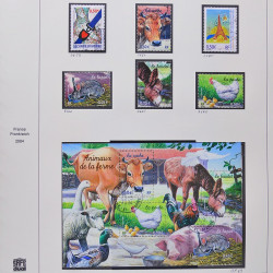 Collection timbres de France 2003-2004 neufs** et oblitérés complet en album Safe.