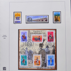 Collection timbres de France 2003-2004 neufs** et oblitérés complet en album Safe.