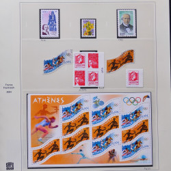 Collection timbres de France 2003-2004 neufs** et oblitérés complet en album Safe.