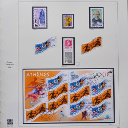 Collection timbres de France 2003-2004 neufs** et oblitérés complet en album Safe.