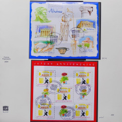 Collection timbres de France 2003-2004 neufs** et oblitérés complet en album Safe.