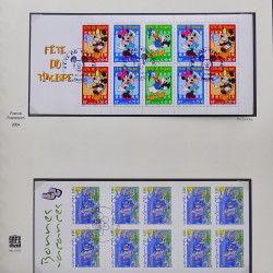 Collection timbres de France 2003-2004 neufs** et oblitérés complet en album Safe.