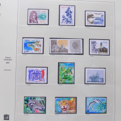 Collection timbres de France 2007-2008 neufs** et oblitérés complet en album Safe.