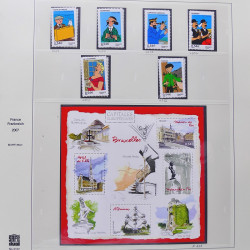 Collection timbres de France 2007-2008 neufs** et oblitérés complet en album Safe.