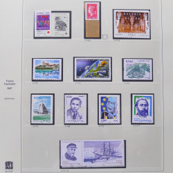 Collection timbres de France 2007-2008 neufs** et oblitérés complet en album Safe.