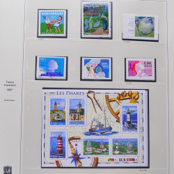 Collection timbres de France 2007-2008 neufs** et oblitérés complet en album Safe.