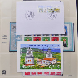 Collection timbres de France 2007-2008 neufs** et oblitérés complet en album Safe.