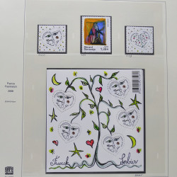 Collection timbres de France 2007-2008 neufs** et oblitérés complet en album Safe.