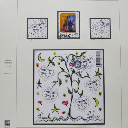 Collection timbres de France 2007-2008 neufs** et oblitérés complet en album Safe.