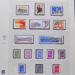 Collection timbres de France 2007-2008 neufs** et oblitérés complet en album Safe.