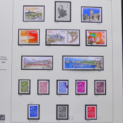 Collection timbres de France 2007-2008 neufs** et oblitérés complet en album Safe.