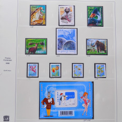 Collection timbres de France 2007-2008 neufs** et oblitérés complet en album Safe.