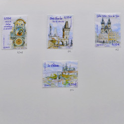 Collection timbres de France 2007-2008 neufs** et oblitérés complet en album Safe.