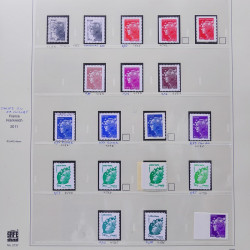 Collection timbres de France 2009-2011 neufs** et oblitérés complet en album Safe.