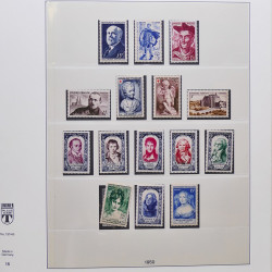 Collection timbres de France 1950-1969 neufs** complet en album Lindner.