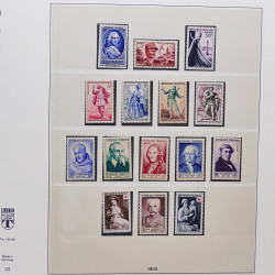 Collection timbres de France 1950-1969 neufs** complet en album Lindner.