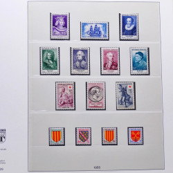 Collection timbres de France 1950-1969 neufs** complet en album Lindner.