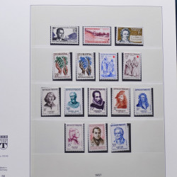 Collection timbres de France 1950-1969 neufs** complet en album Lindner.