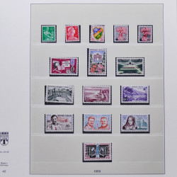 Collection timbres de France 1950-1969 neufs** complet en album Lindner.