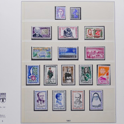 Collection timbres de France 1950-1969 neufs** complet en album Lindner.