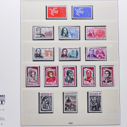 Collection timbres de France 1950-1969 neufs** complet en album Lindner.