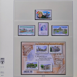 Collection timbres de France 2013-2014 neufs** complet en album Lindner.